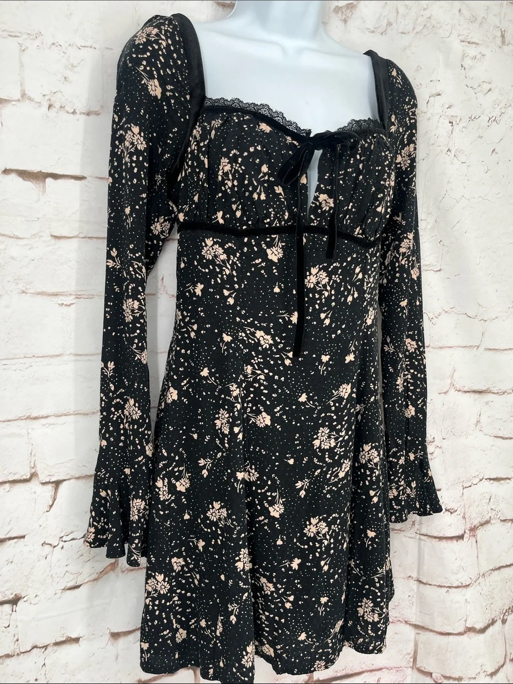 🆕Free People “Tess” Floral Babydoll Dress, Size XS